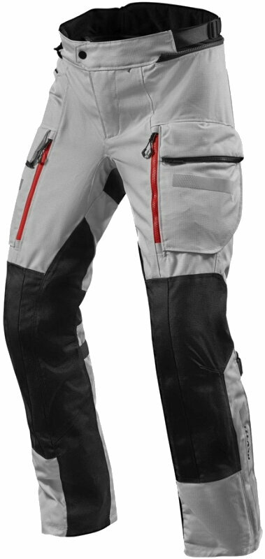 Textilní kalhoty Rev'it! Sand 4 H2O Silver/Black 2XL Prodloužené Textilní kalhoty