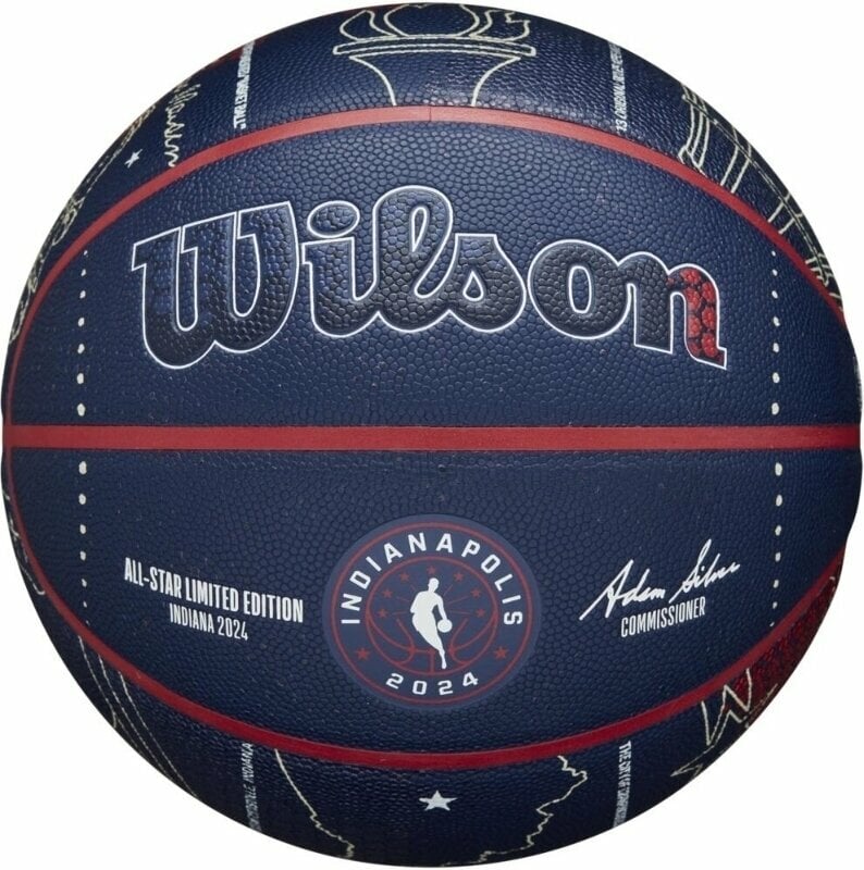 Wilson NBA All Star Collector Basketball Indianapolis 7 Blue unisex