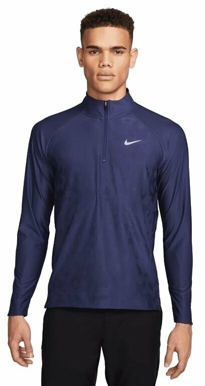 Pulover s kapuco/Pulover Nike Dri-Fit ADV Tour Mens 1/2-Zip Golf Top Midnight Navy/White 2XL