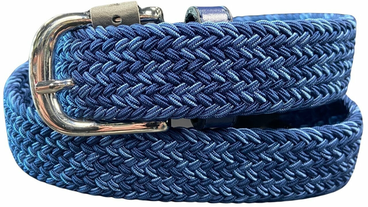 Golf pasek Alberto Gürtel Multicolor Braided Belt Light Blue/Dark Blue 100