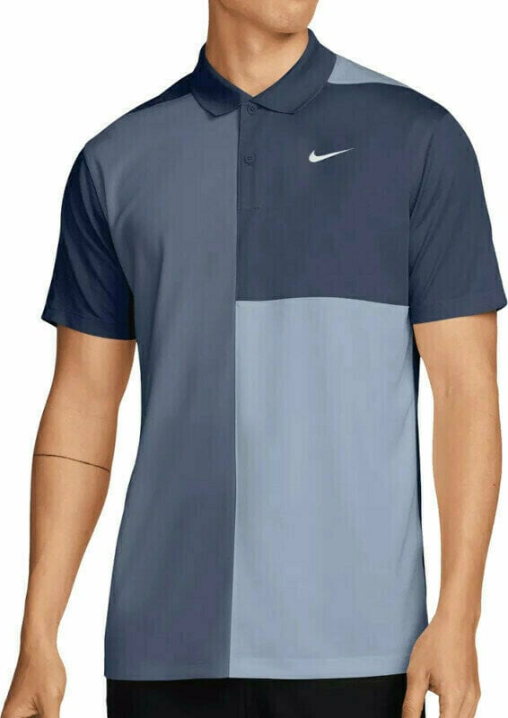 Polo Shirt Nike Dri-Fit Victory+ Blocked Mens Polo Midnight Navy/Ashen Slate/White M Polo Shirt