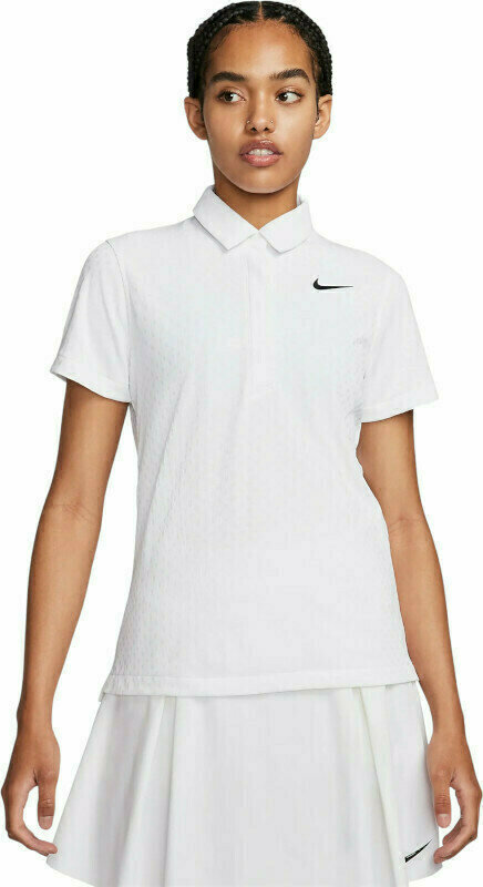 Camisa pólo Nike Dri-Fit ADV Tour Womens Polo White/Black S