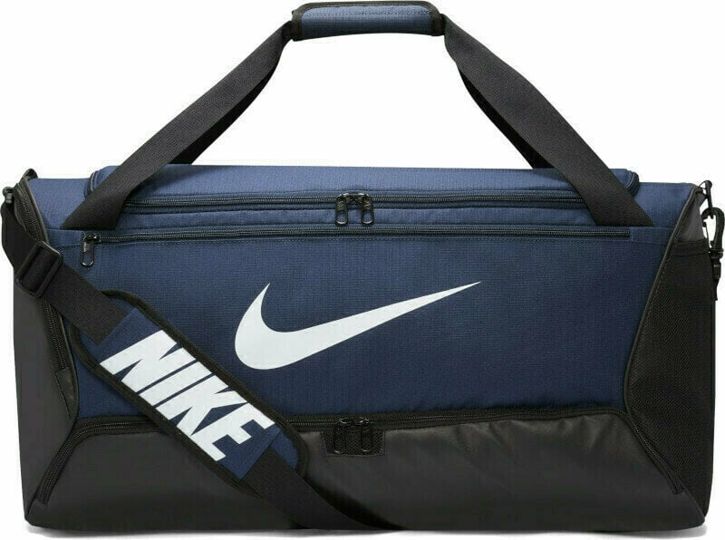 Lifestyle nahrbtnik / Torba Nike Brasilia 9.5 Duffel Bag Midnight Navy/Black/White 60 L Sport Bag