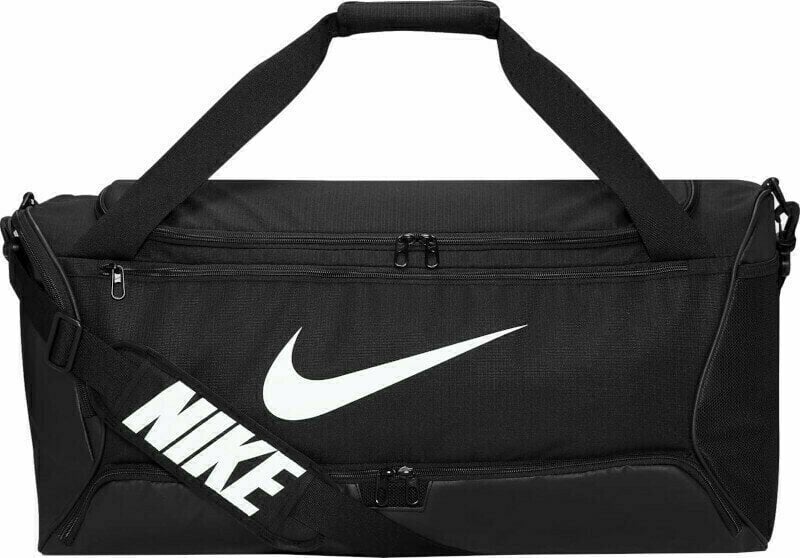 Lifestyle Backpack / Bag Nike Brasilia 9.5 Duffel Bag Black/Black/White 60 L Sport Bag
