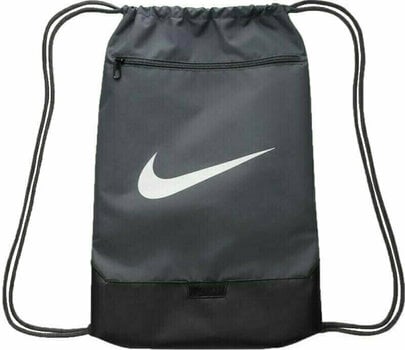Lifestyle nahrbtnik / Torba Nike Brasilia 9.5 Drawstring Bag Flint Grey/Black/White Gymsack - 1