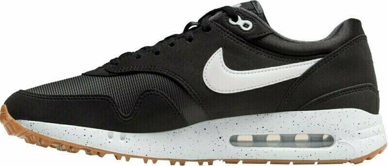Pánske golfové topánky Nike Air Max 1 '86 Mens Golf Shoe Black/White 43