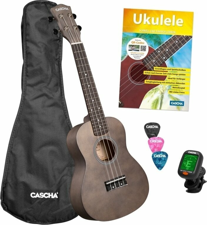 Koncertné ukulele Cascha CUC101S Koncertné ukulele Black