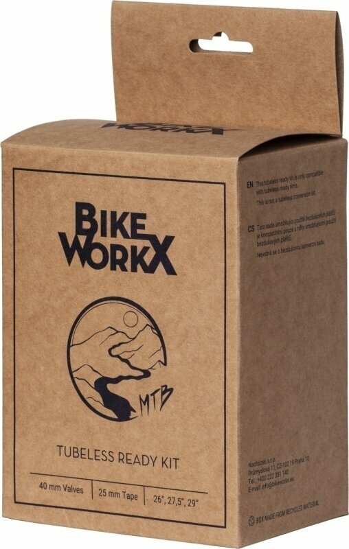 Bike inner tube BikeWorkX Tubeless Ready Kit MTB 25 mm 40.0 Tire Repair Kit-Tubeless Rim Tape