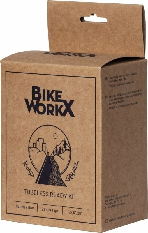 Dętka rowerowa BikeWorkX Tubeless Ready Kit Road/CX 21 mm 60.0 Tire Repair Kit-Tubeless Rim Tape