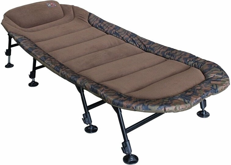 Cadeira de pesca convertível em cama ZFISH Camo Condor Bedchair 8 Leg Cadeira de pesca convertível em cama