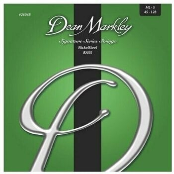 Set de 5 corzi pentru bas Dean Markley 2604B 5ML 45-128 NickelSteel - 1