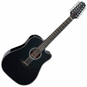 12-strunná elektroakustická kytara Takamine GD30CE-12 Black - 1