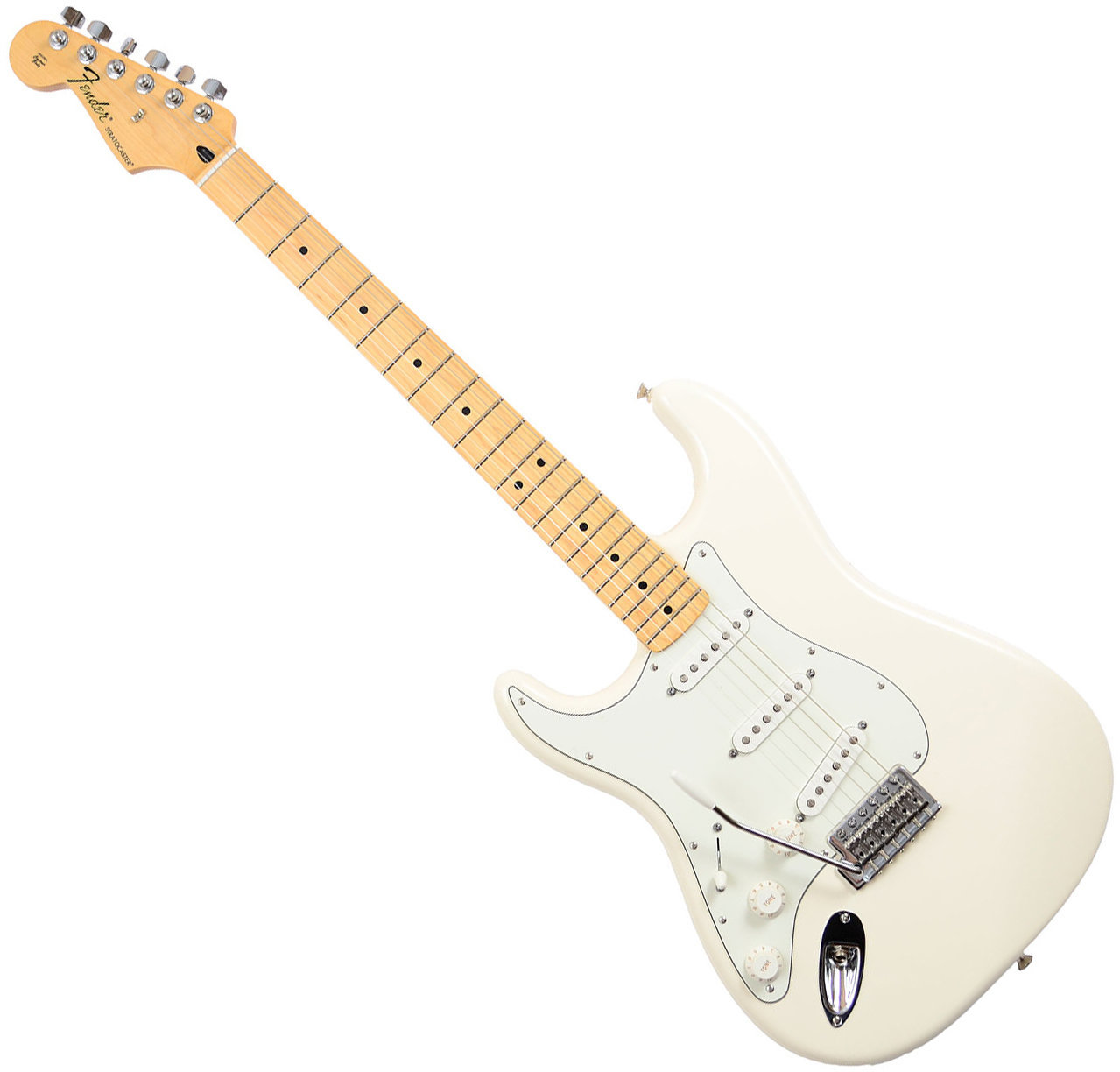 Guitare électrique pour gauchers Fender Standard Stratocaster MN LH Arctic White