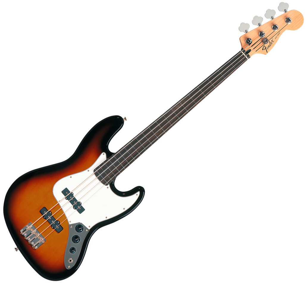 Bezpražcová baskytara Fender Standard Jazz Bass Fretless RW Brown Sunburst
