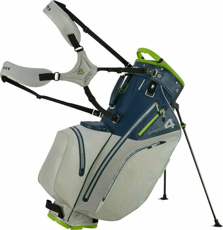 Borsa da golf Stand Bag Big Max Aqua Hybrid 4 Navy/Grey/Lime Borsa da golf Stand Bag
