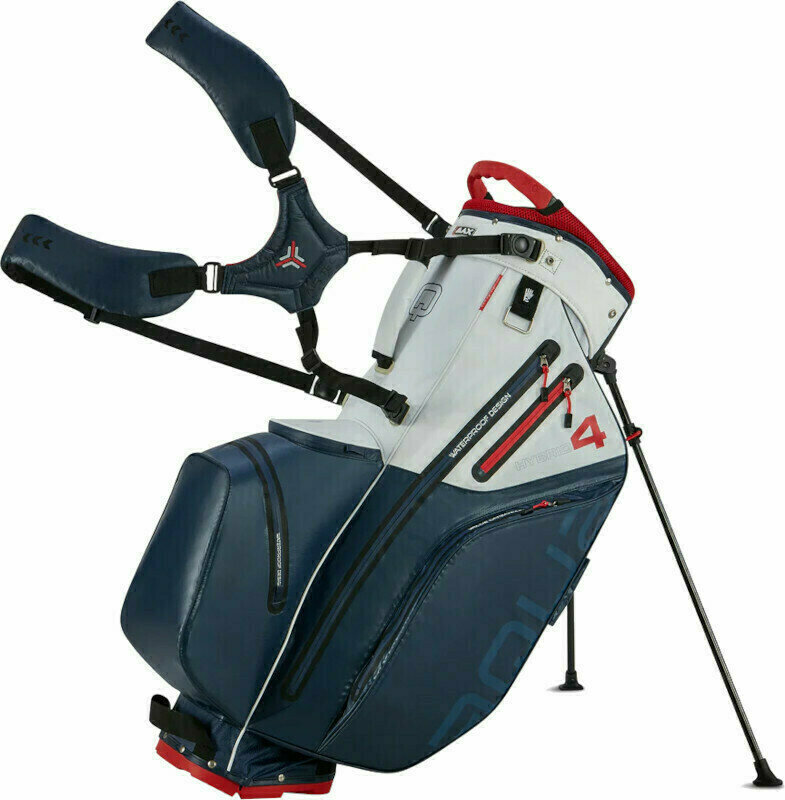 Чантa за голф Big Max Aqua Hybrid 4 Navy/White/Red Чантa за голф