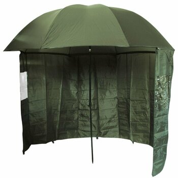 Bivvy / Shelter NGT Brolly Green Brolly with Zip on Side Sheet 45'' - 1