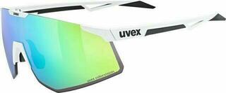 Cycling Glasses UVEX Pace Perform CV White Mat/Mirror Green Cycling Glasses