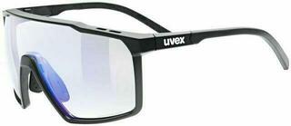 Fahrradbrille UVEX MTN Perform Small V Black Mat/Variomatic Litemirror Blue Fahrradbrille