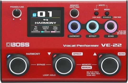 Processador de efeitos vocais Boss VE-22 - 1