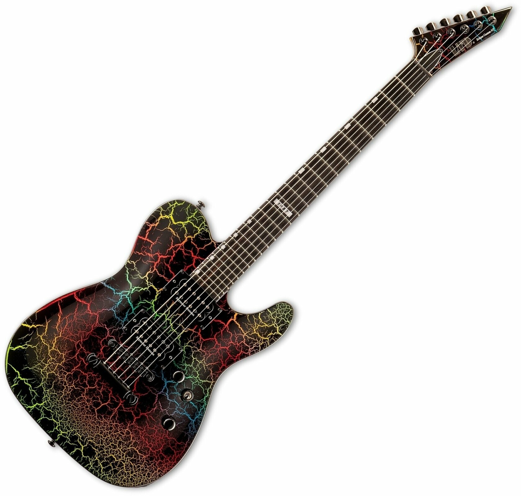 Elektrische gitaar ESP LTD Eclipse '87 NT Rainbow Crackle Elektrische gitaar