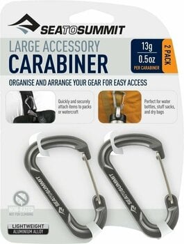 Karbinhakar för klättring Sea To Summit Large Accessory Carabiner Accessory Carabiner Grey - 1