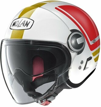 Přilba Nolan N21 Visor Flybridge Metal White Gold/Red/Green XXS Přilba - 1