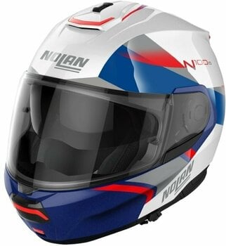 Helmet Nolan N100-6 Paloma N-Com Metal White Red/Silver/Blue XL Helmet - 1