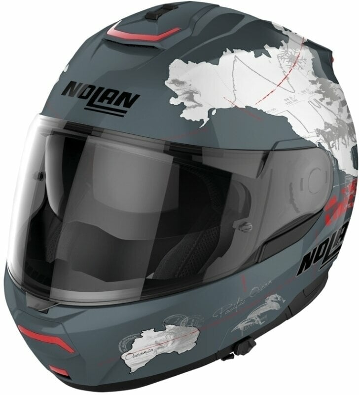 Helmet Nolan N100-6 Legend C.Checa N-Com Slate Grey C.Checa/White 3XL S Helmet