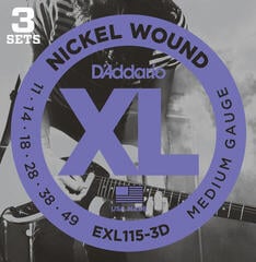 Χορδές για Ηλεκτρική Κιθάρα D'Addario EXL115-3D Χορδές για Ηλεκτρική Κιθάρα