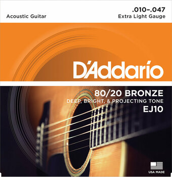 Cordes de guitares acoustiques D'Addario EJ10 - 1