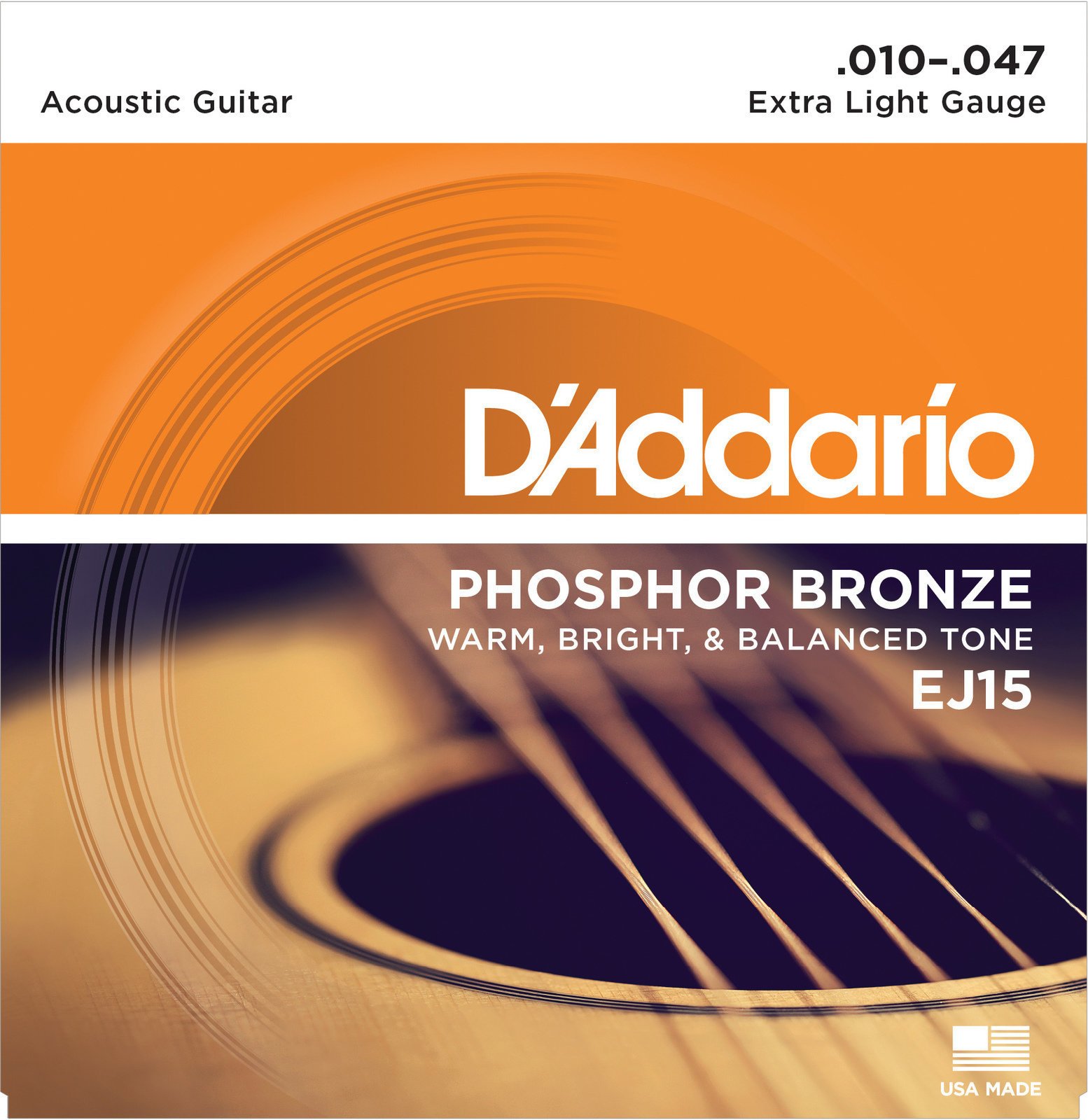 Cordes de guitares acoustiques D'Addario EJ15