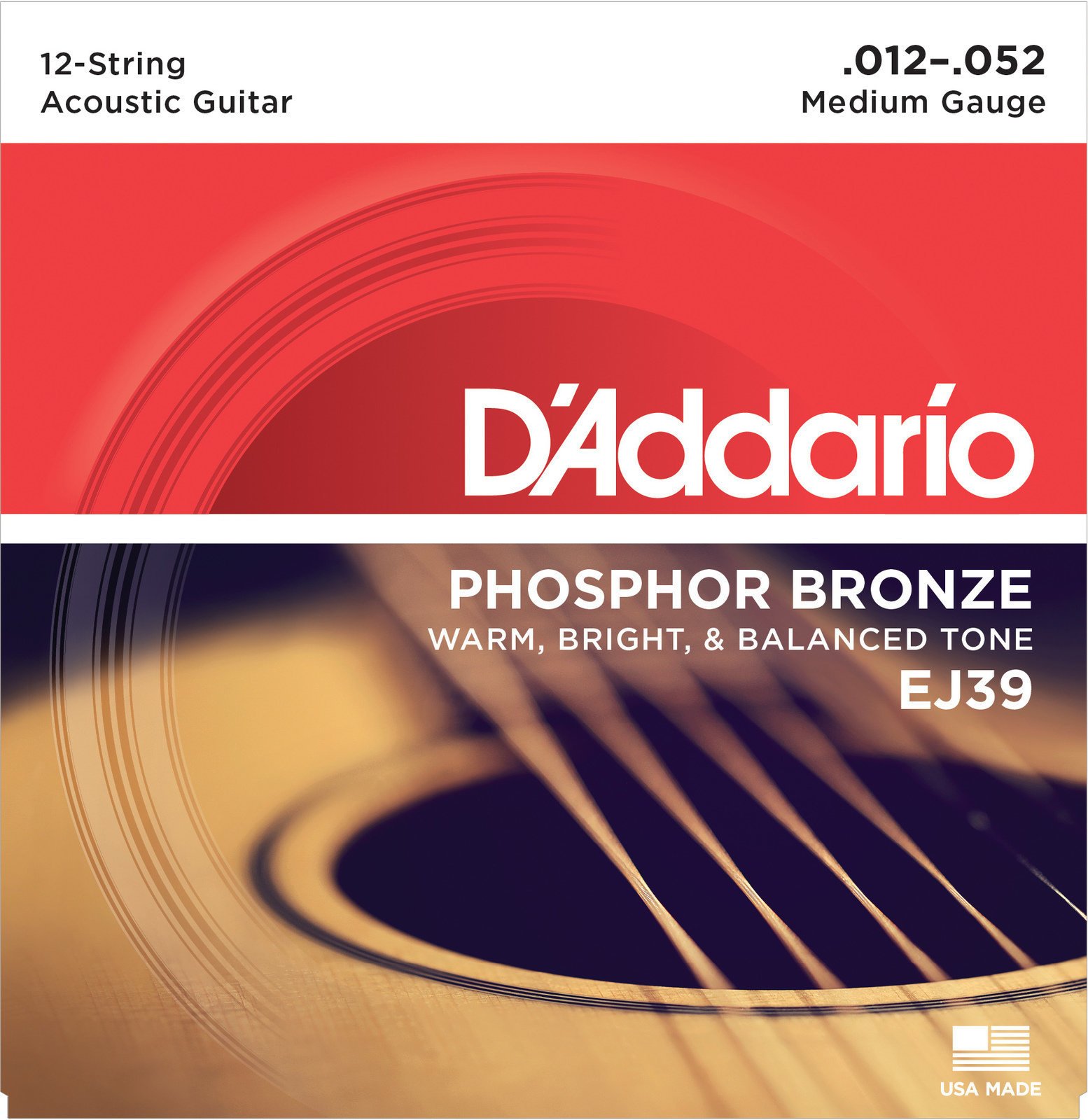 Struny pro akustickou kytaru D'Addario EJ39