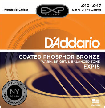 Struny pro akustickou kytaru D'Addario EXP15 - 1