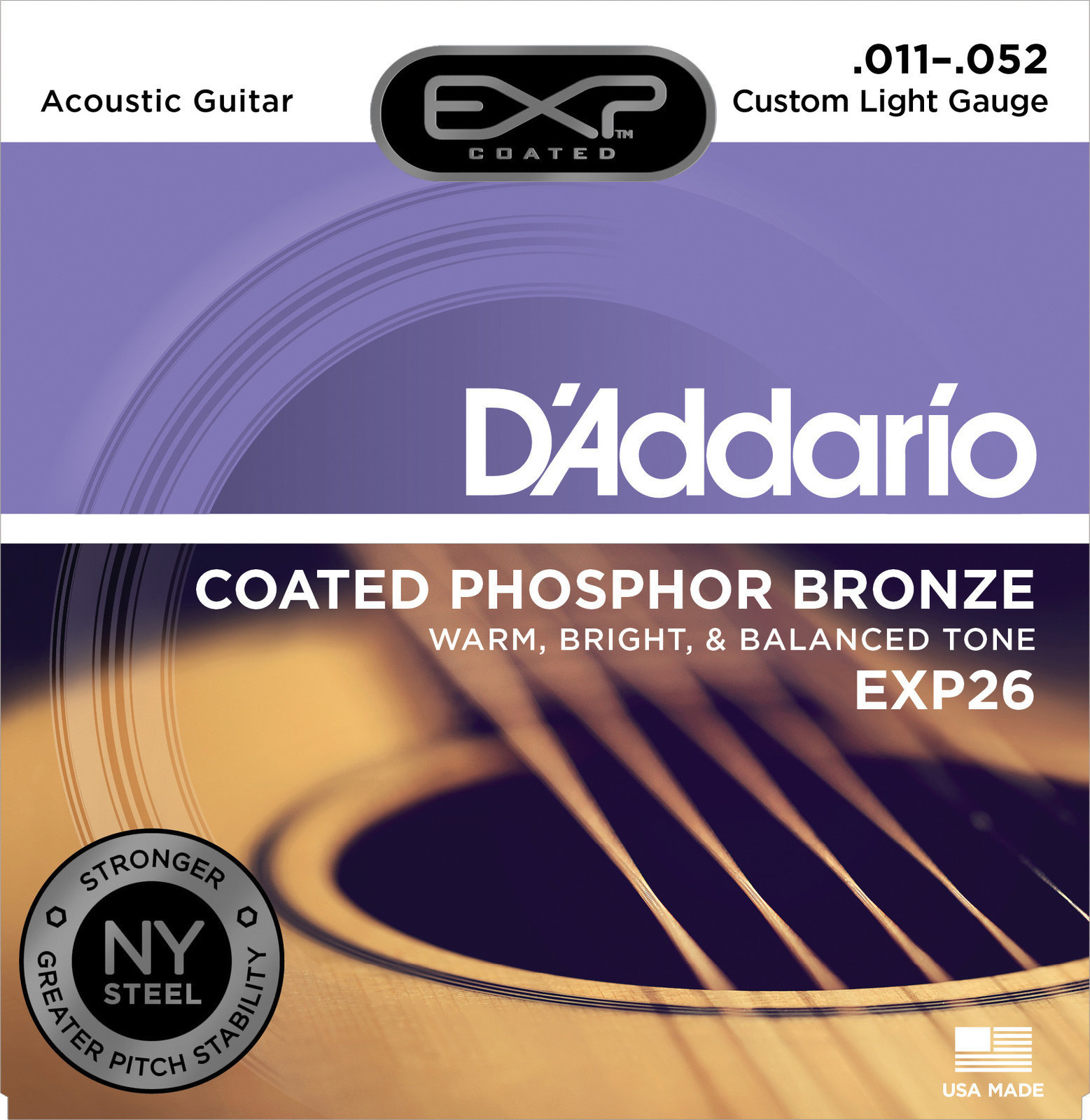 Cordes de guitares acoustiques D'Addario EXP26