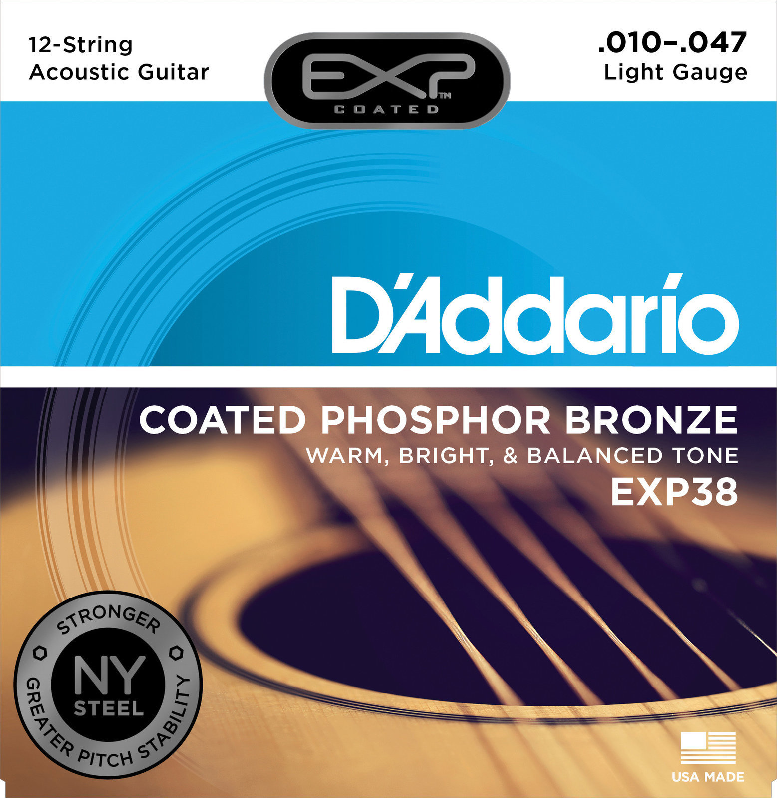 Struny pro akustickou kytaru D'Addario EXP38