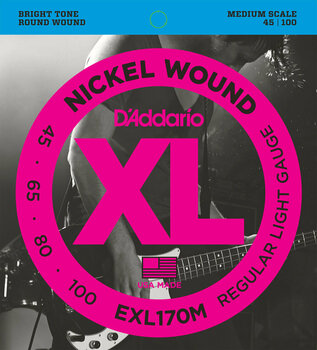 Žice za bas gitaru D'Addario EXL170M - 1