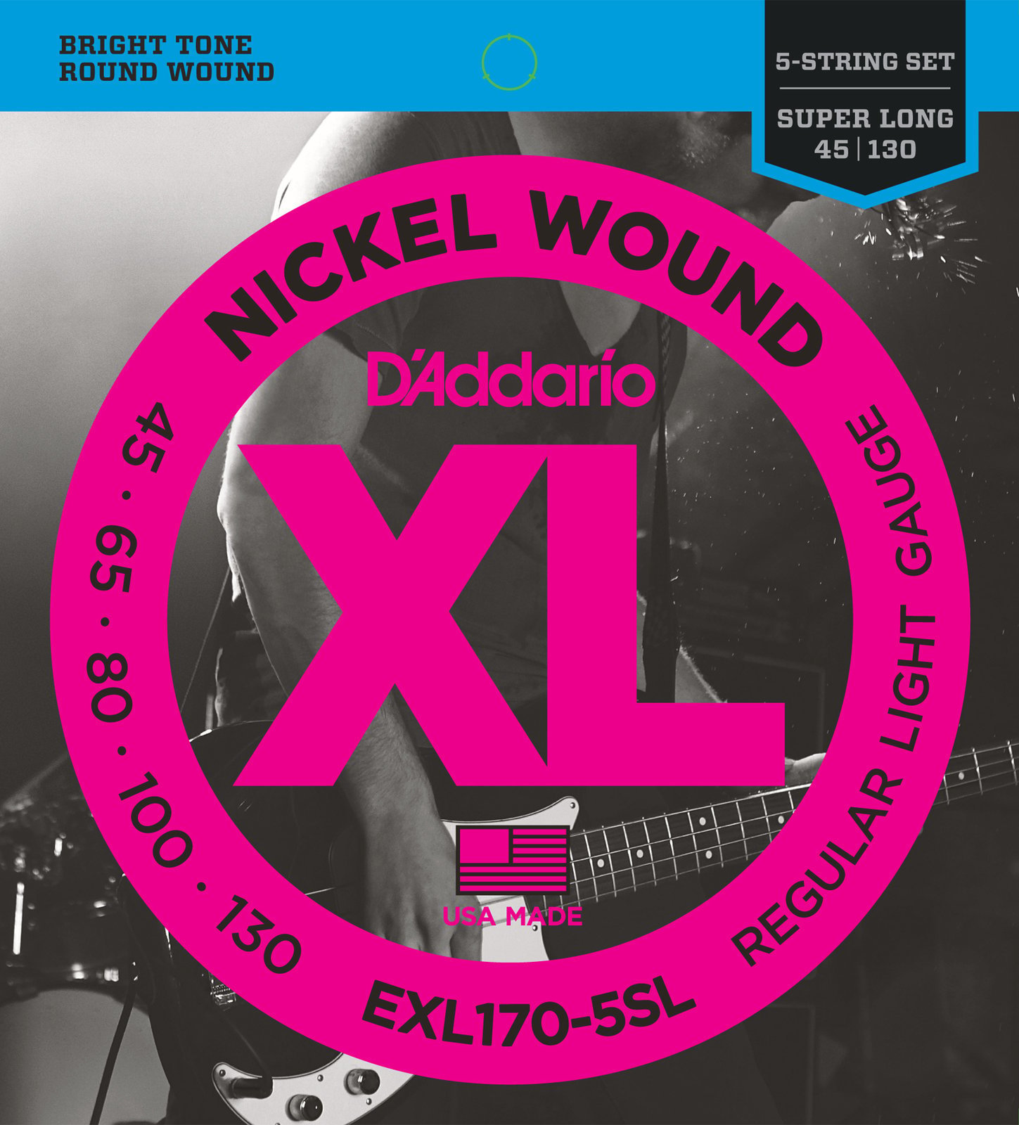 Bassguitar strings D'Addario EXL170-5SL