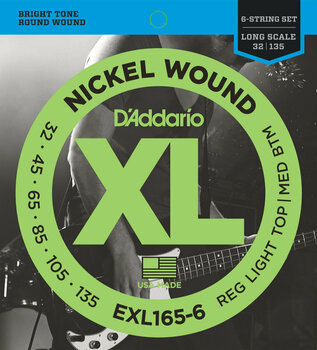 Struny pre 6-strunovú basgitaru D'Addario EXL165-6 - 1