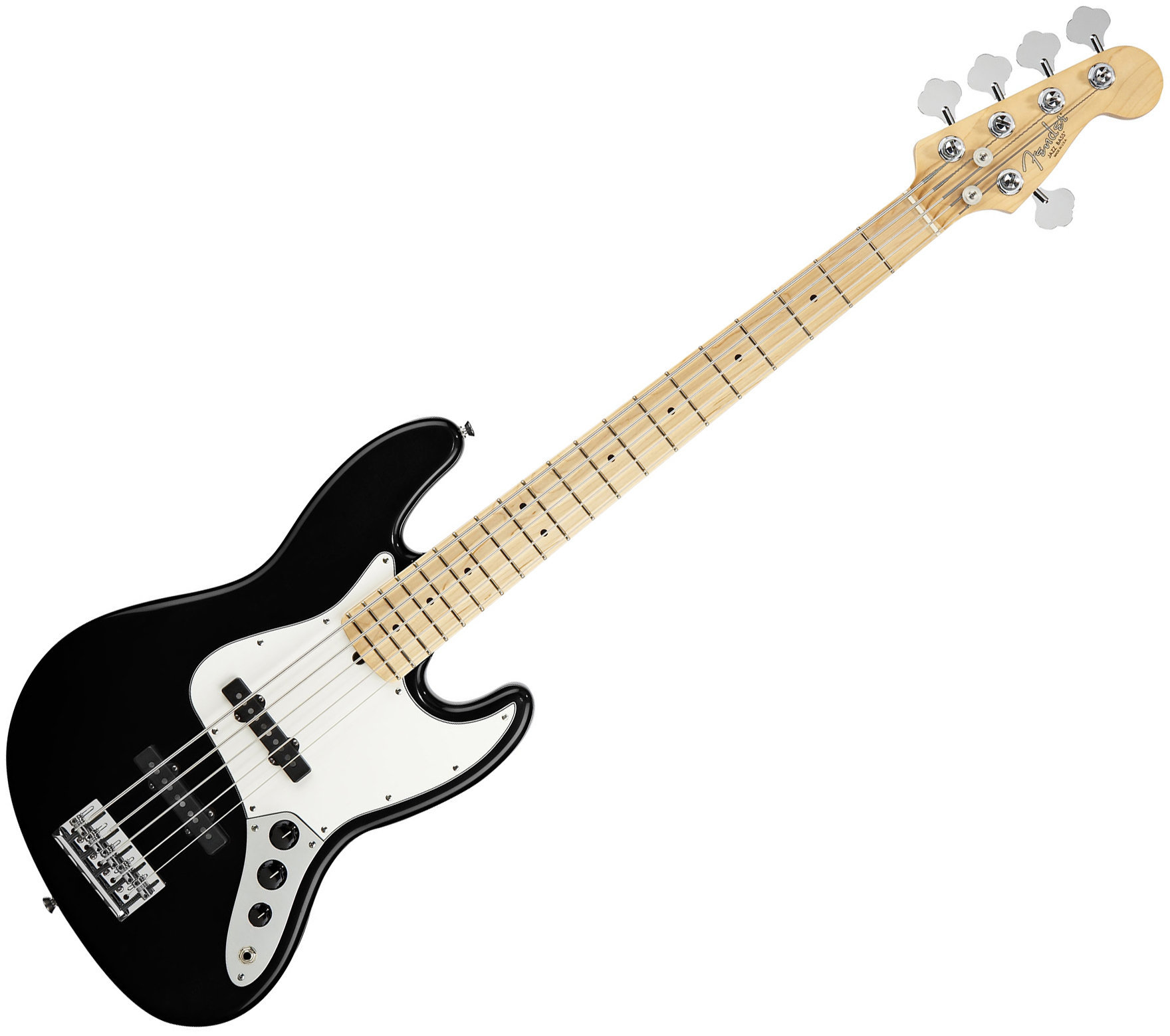 5-saitiger E-Bass, 5-Saiter E-Bass Fender American Standard Jazz Bass V MN Black