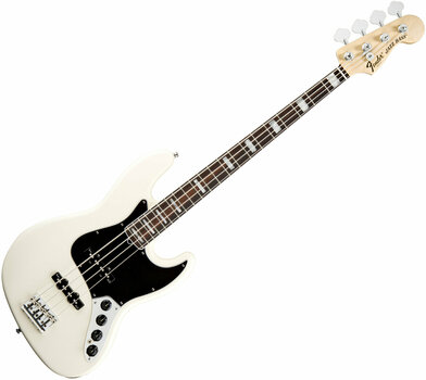 Električna bas gitara Fender American Deluxe Jazz Bass RW Olympic White - 1