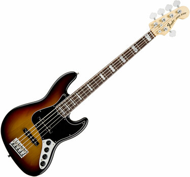 5-snarige basgitaar Fender American Deluxe Jazz Bass V RW 3-Color Sunburst - 1