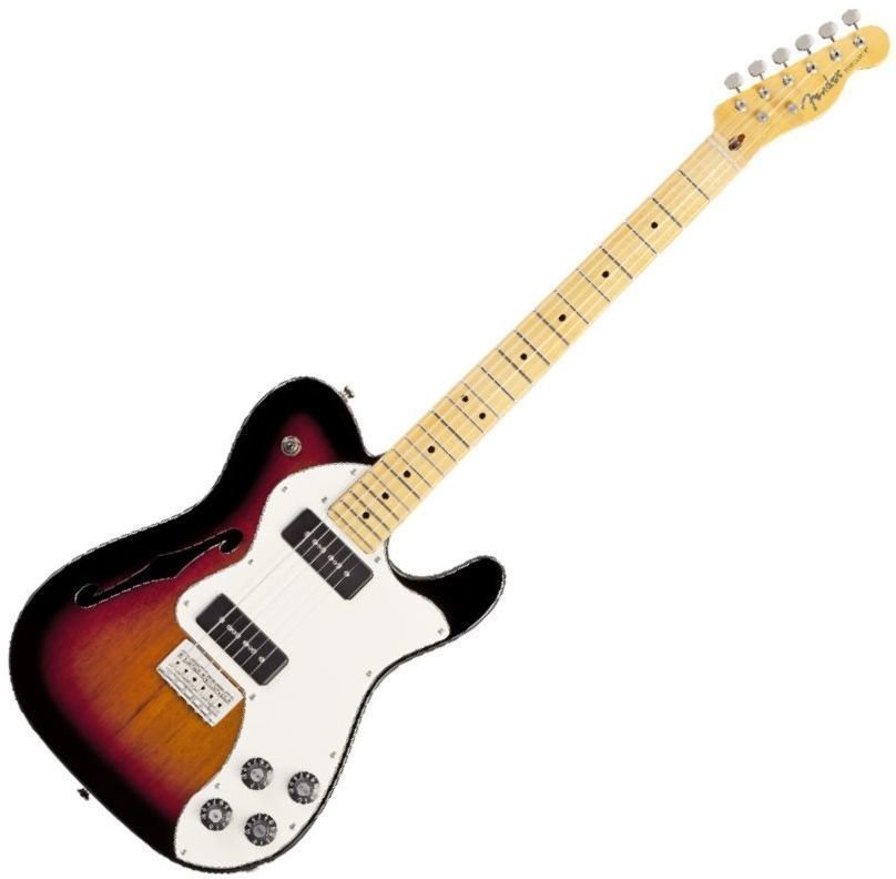 Elektrisk gitarr Fender Modern Player Telecaster Thinline Deluxe MN 3-Color Sunburst