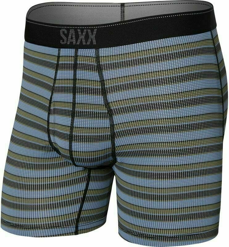 Sous-vêtements de sport SAXX Quest Boxer Brief Solar Stripe/Twilight S Sous-vêtements de sport
