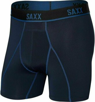 Fitnessondergoed SAXX Kinetic Boxer Brief Navy/City Blue S Fitnessondergoed - 1