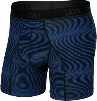 Fitness fehérnemű SAXX Kinetic Boxer Brief Variegated Stripe/Blue S Fitness fehérnemű - 1