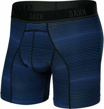 Fitness Underwear SAXX Kinetic Boxer Brief Variegated Stripe/Blue L Fitness Underwear - 1