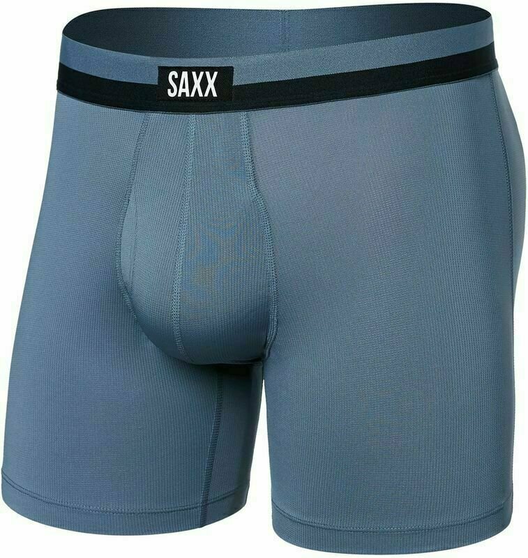 Fitnessondergoed SAXX Sport Mesh Boxer Brief Stone Blue S Fitnessondergoed