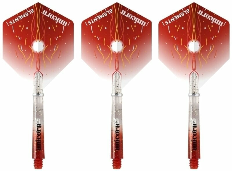 Tije darts Unicorn Gripper 4 Elements Two-Tone Flight & Shaft Combo Firestorm Tije darts