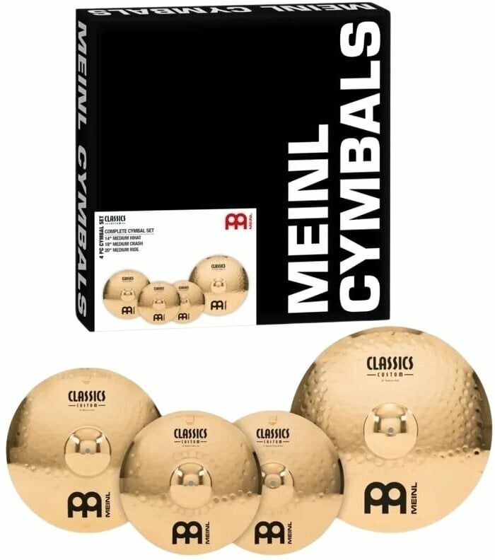 Conjunto de pratos Meinl Classics Custom Brilliant Complete Cymbal Set Conjunto de pratos
